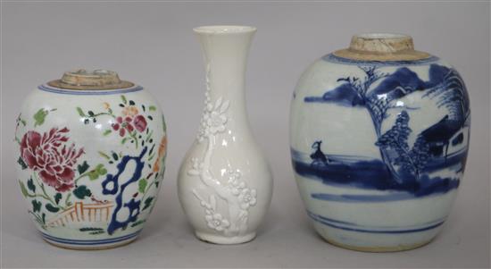 Three Chinese vases